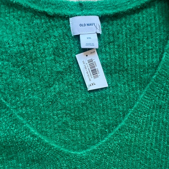 Old Navy Vibrant Green V-Neck Sweater for Women - Picture 4 of 4